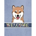 thumbnail image 1 of Carolines Treasures BB1411GF Shiba Inu Welcome Flag Garden Size, 1 of 3