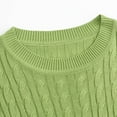 thumbnail image 6 of Pullover Sweaters for Women 2025 Short Sleeve Crewneck Lightweight Cable Knit Sweater Tops Fall Outfits, 6 of 8