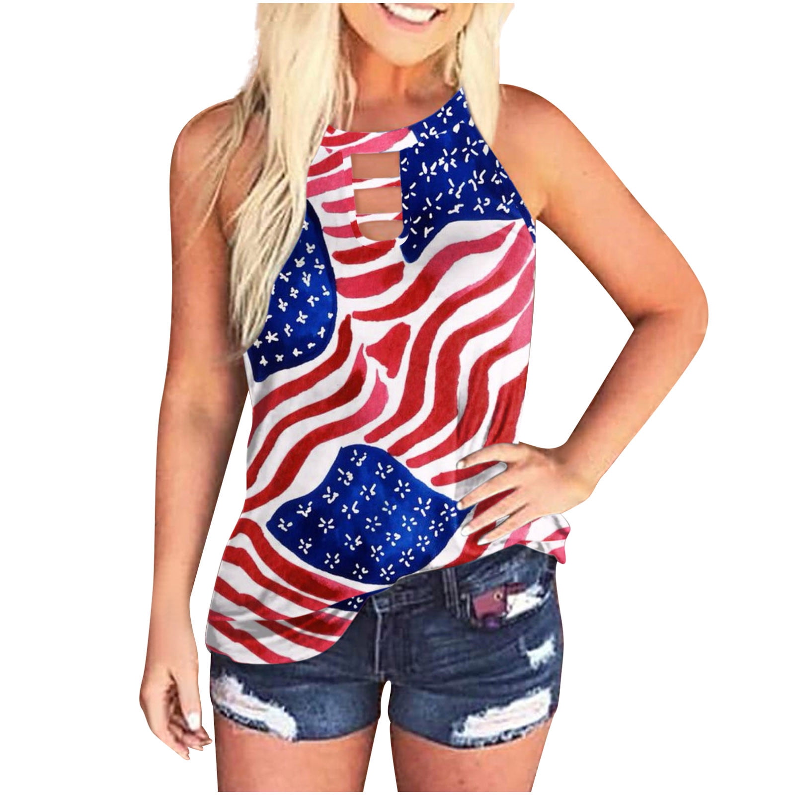 Beach Tops Western Shirts Sleeveless 