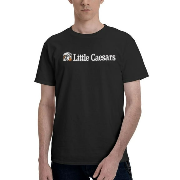Little Caesars Men'S Basic Short Sleeve T-Shirt Fashionable Black Small