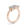 thumbnail image 3 of 1.10 Carat Excellent Emerald & Pear Cut Real Diamond New Design Two Stone Ring for Wedding Solid 18K Rose Gold Size 11, 3 of 8