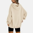 thumbnail image 3 of MaFYtyTPR Women Casual Loose Hoodie Tops Ladies Winter Solid Color Pocket Drawstring Long Sleeve Hooded Sweater Top, 3 of 4