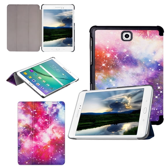 Tri-Fold Case Compatible with Samsung Galaxy TAB S2 9.7 inch Tablet - SM T810/T813/T815C/T819C(2014 Edition), Includes a Screen Protector - Premium PU Leather Tri-Fold Cover with Auto Sleep/Wake