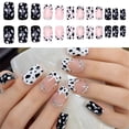 thumbnail image 2 of JZROCKER 24pcs Fashionable French Leopard Press on Nail Medium False Nail for Women, 2 of 7