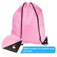 thumbnail image 3 of Unique Bargains Nylon Drawstring Bag Bulk Storage Cinch Backpack Sack Pink, 3 of 5
