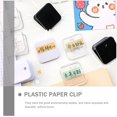 thumbnail image 3 of HLONK 12 Pcs Office White Binder Clips Square Folder Document Paper, 3 of 6