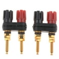 thumbnail image 2 of Bocinas de Plástico Soledad Paquete de 2 Negro y Rojo Conector banana dual, 2 of 10