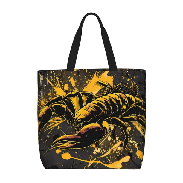 Balery Urban Graffiti Scorpion Illustration Bolsa de Mano para Mujeres con Cremallera, Bolsa de Gimnasio con Compartimentos, Bolsa para Laptop, Bolsa para Trabajo