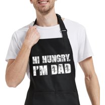 Funny Cooking Aprons for Women Men with Pocket, Grill Apron with Adjustable Neck Strap, Birthday Gift for Dad Mom