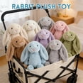 thumbnail image 5 of Bunny Stuffed Animal, 11.81in Cute Rabbit Plush, Easter Party Gift Soft Bunny Plush Long Ear Stuffed Animal (Purple), 5 of 5