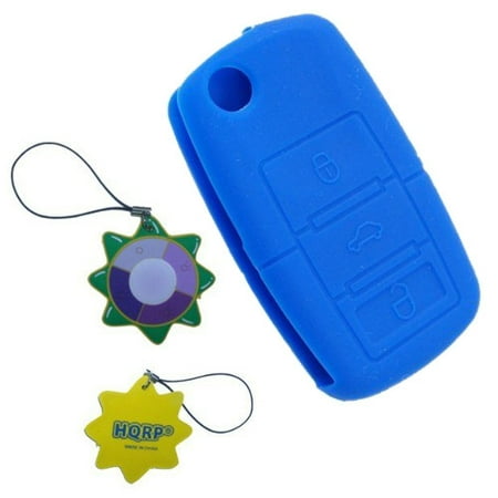 2005 Jetta Gl - HQRP Dark Blue Folding Flip Key Case FOB Shell Remote Protective Cover compatible with Volkswagen VW Jetta GL GLX 2010 2011 10 11 + HQRP UV Meter
