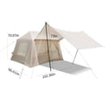 thumbnail image 2 of Carpa inflable de camping de 5.72m², fácil instalación de la carpa de glamping a prueba de viento de la temporada 4 con ventanas de malla y bomba, carpa de algodón al aire libre, 2 of 4
