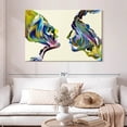 thumbnail image 2 of Elephant Stock Abstract Couple Wall Art - Horizontal Canvas Wall Art - Living Room Wall Decor - People Canvas - Yellow And Green Decor - 48" x 32", 2 of 8