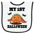 thumbnail image 2 of Inktastic My 1st Halloween Pumpkin Dinosaur Baby Terry Cloth Bib, 2 of 3