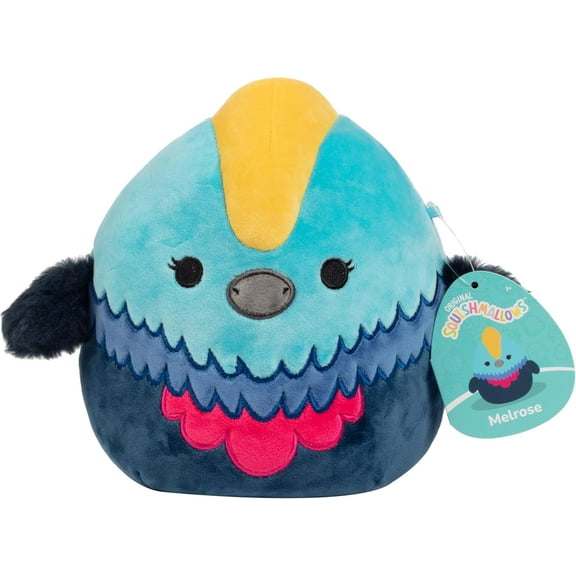 Squishmallows Original 8-Inch Melrose The Cassowary - Official Jazwares Plush - Collectible Soft & Squishy Bird Stuffed Animal Toy - Add to Your Squad - Gift for Kids, Girls & Boys