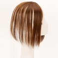 thumbnail image 3 of Clips-On Short Hair Wig For Female Head Top Replacement Blocks Effectively Covering Sparse & Gray Hair Light Brown, 3 of 4
