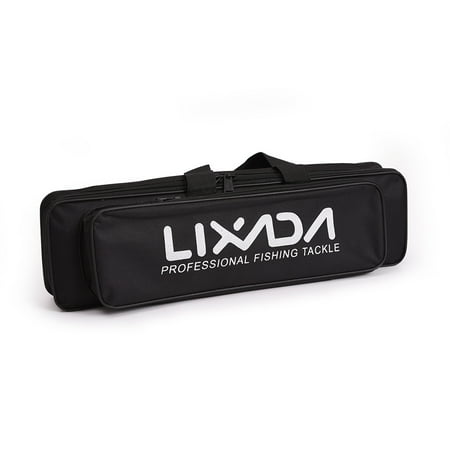 Lixada Portable Fishing Bag Case Fishing Rod and Reel Travel Carry Case Bag Carrier Fishing Pole Gear Tackle Storage Bag Bag Case Organizer