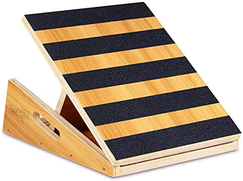 Collapsible Wooden Calf Stretching Board w/ Anti Slip Surface & Carry Handle 