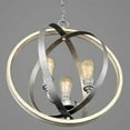 thumbnail image 2 of Progress Lighting Conestee 3-Light Pendant, Steel, Graphite, Armillary Frame, Galvanized/Antique White, Canopy Included, 2 of 5