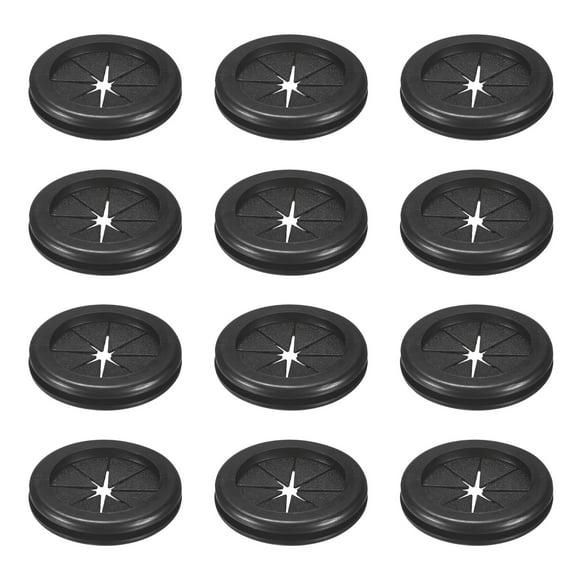 Uxcell Paquete de 12 Grommets de Goma para Cableado Grommet de Agujero de Escritorio en Forma de Pétalo de 40 mm