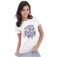 thumbnail image 3 of Guided By Faith And Not By Sight Womens Slim Fit Graphic Tee Brisco Brands S, 3 of 5