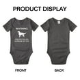 thumbnail image 3 of Warning: Protected by A Gordon Setter Dog Funny Baby Clothes Unisex (Black,0-3 Months), 3 of 5
