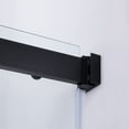 thumbnail image 5 of Vinnova Spezia 64" W x 76" H Double Sliding Frameless Glass Shower Door in Matte Black, 5 of 14