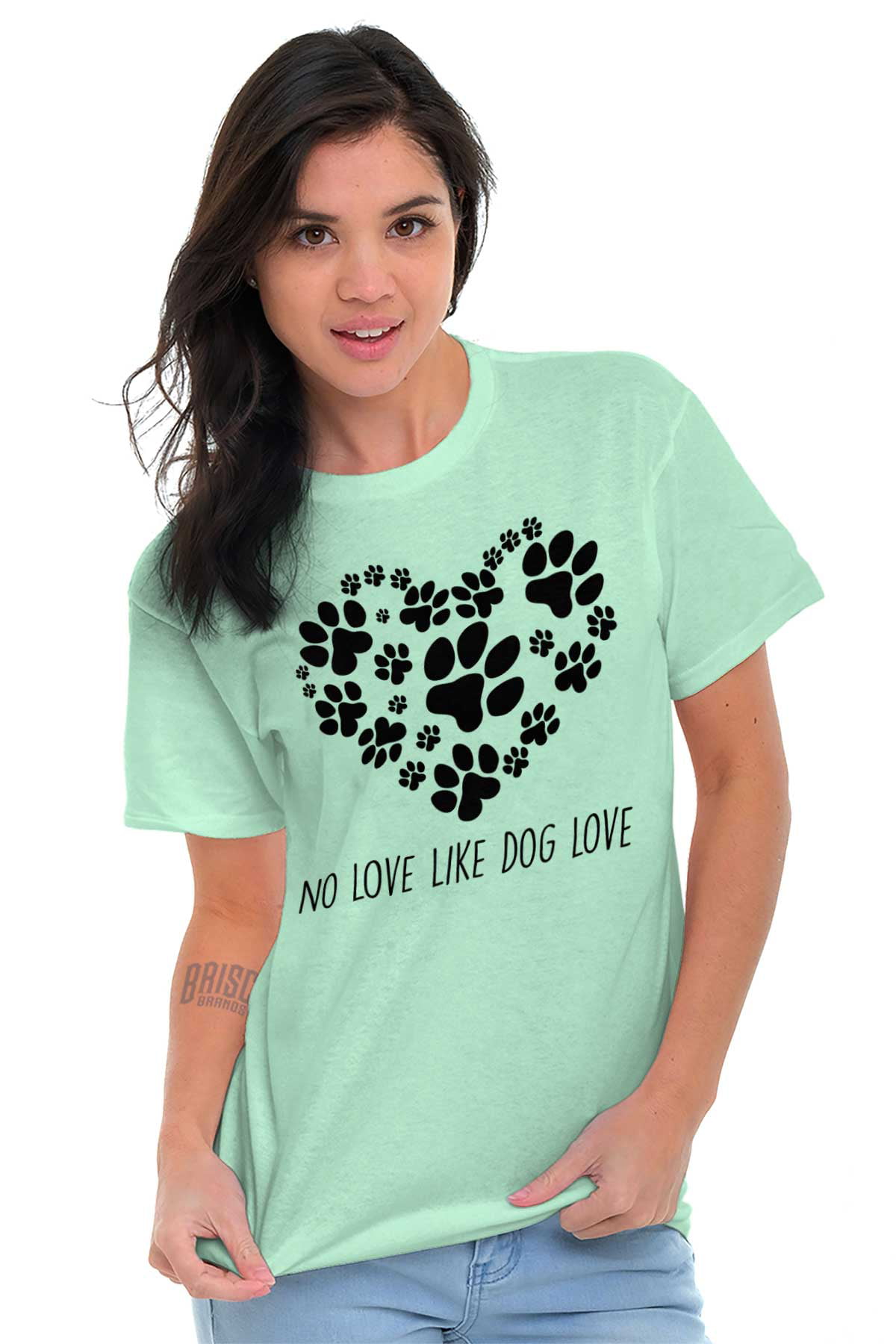 Ladies Casual T-Shirt Top DOG HEART PULSE Women Animal Pet Love Care Cute Slogan 