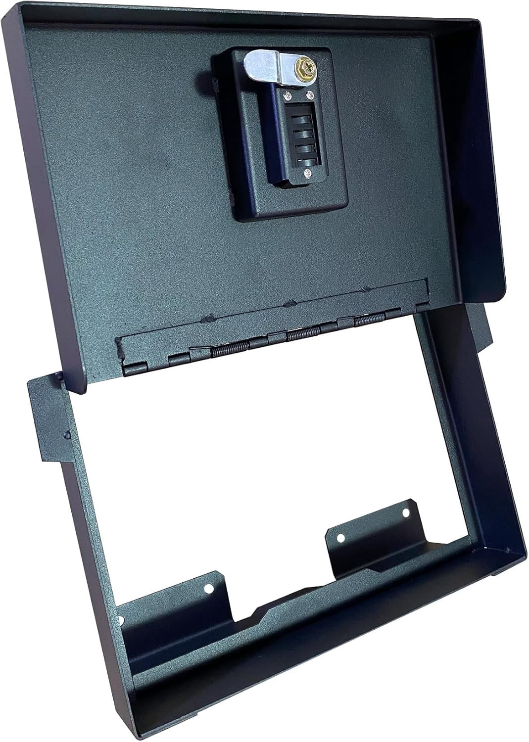 Black Horse CENTER CONSOLE SAFE security lock box, Black Gun Box Organizer, with 4 Digit Combination Resettable Lock Compatible with 19-25 Ram1500,2500,3500 Ram 1500 -LBRA19