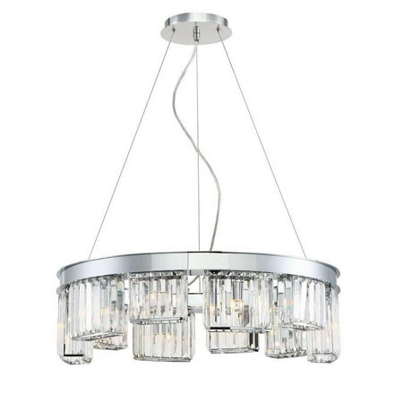 

Transitional 10-Light Chandelier with Clear Crystal 7.5 inches Chandeliers Bailey Street Home 79-Bel-2041284