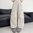 thumbnail image 5 of CPNG Girls and Boys Cargo Pants Elastic Waist Wide Leg Baggy Parachute Pants Fashion Street Style Casual Cargo Jogger Pants, 5 of 5