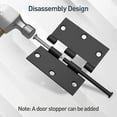 31/2 in Square Corner Door Hinge, 6 Pack Squeak Proof Indoor Interior Door Hinge for Bedroom