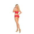 thumbnail image 2 of Pantalones cortos de botín de encaje elástico y camisola a juego adornada con lazos de satén - 5X, rojo Elegant Moments 3229XR-5X, 2 of 2