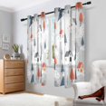 thumbnail image 2 of Yayeee Window Curtains Light Filtering 63"x52" Grommet Panel Pair Home Living Room Decor, Cartoon Blue Houses, 2 of 7