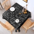 thumbnail image 2 of Math Equations Chemistry Symbols Black Pattern Square Tablecloth,Waterproof Square Table Cover,Wipeable Spillproof Washable Table Cover for Home Kitchen Party Decor 60"x60"(152x152cm), 2 of 6