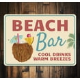 thumbnail image 1 of Beach Cocktail Novelty Decor, Metal Wall Sign - 10x14 Inches, 1 of 4