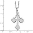 thumbnail image 5 of Sterling Silver Rhodium Matted Cross Ash Holder 18In. Necklace Made In China qsx700, 5 of 5
