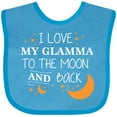 thumbnail image 3 of Inktastic I Love My Glamma to the Moon and Back Boys or Girls Baby Bib, 3 of 4