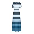 thumbnail image 4 of Vestido Corto de Verano de la Moda de las Mujeres Impreso de Manga Corta Cuello Redondo Tobillo de Longitud Vestido Casual, 4 of 5