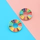 thumbnail image 5 of Broche de paloma de la paz de las Naciones Unidas, medalla representativa de los objetivos de desarrollo sostenible, patrón geométrico, collar con 17 colores que gotea aceite, 5 of 5
