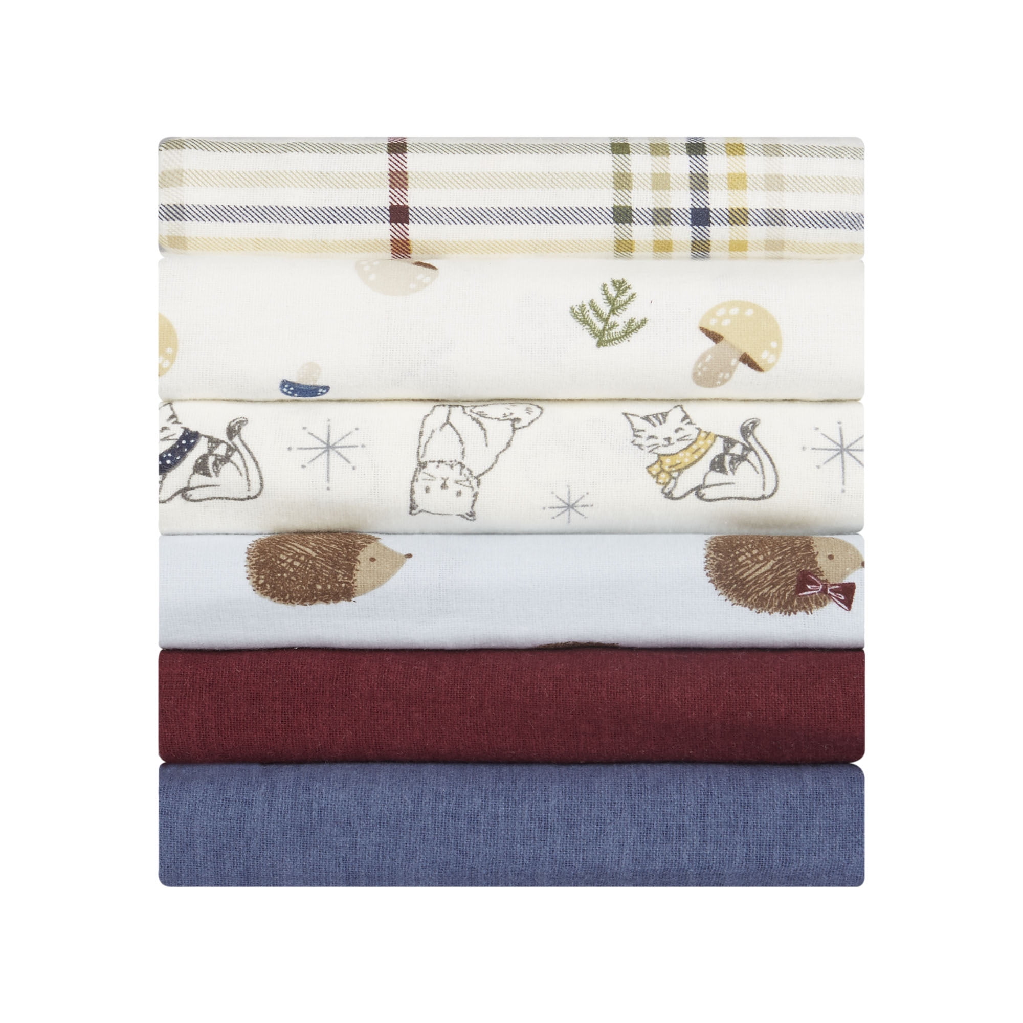 Ensemble de draps en flanelle 4 pièces Tartan de Moncton Mainstays, grand