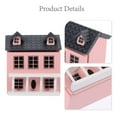 thumbnail image 2 of LEEYNEER Maison de Poupée Mini Meubles Villa Commode Jouets pour Filles Petites Maisons Rose, 2 of 8