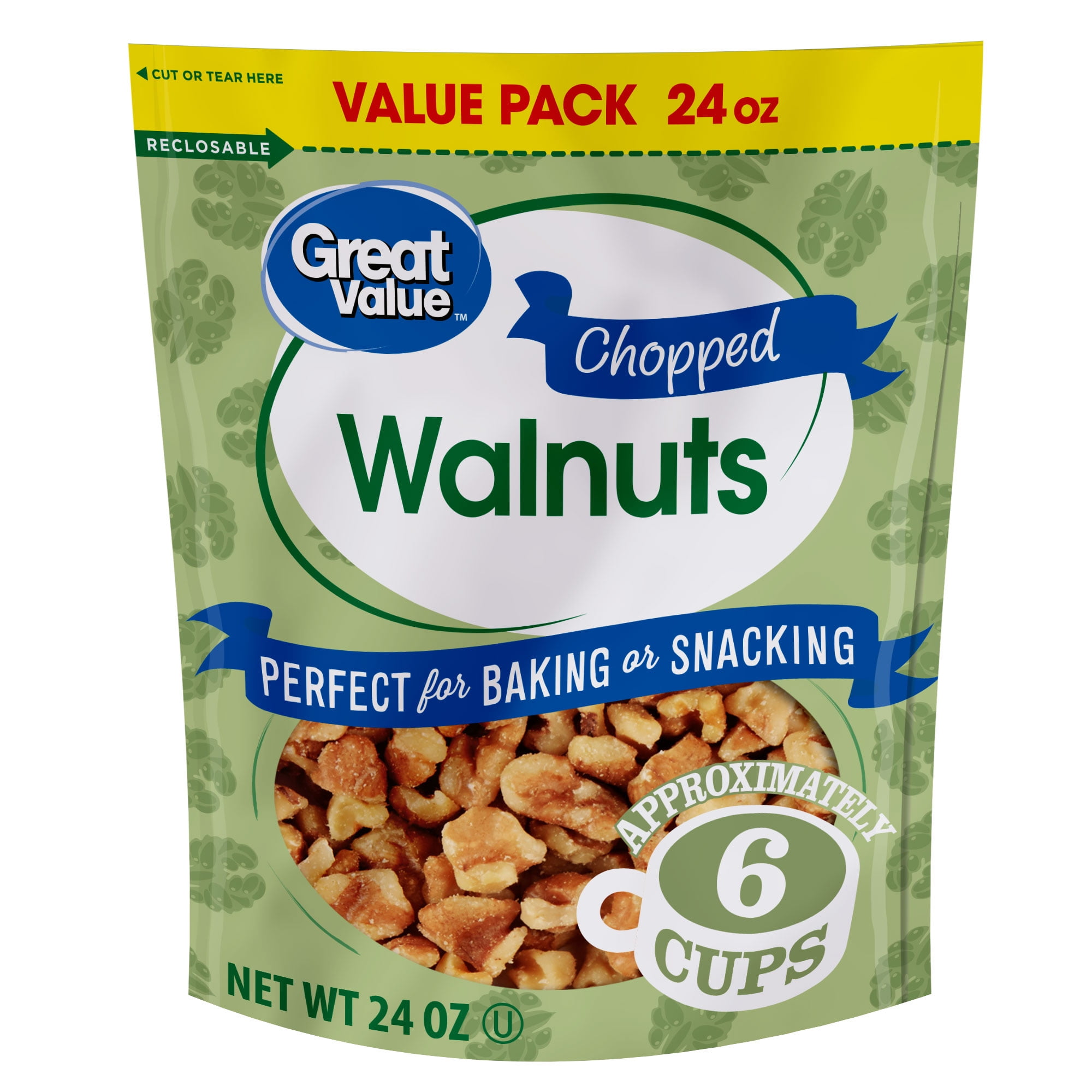 Great Value Chopped Walnuts, 24 oz