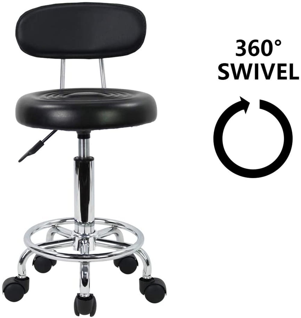 Low Roller Round Seat 360° Rotating Rolling Stool Sturdy Small