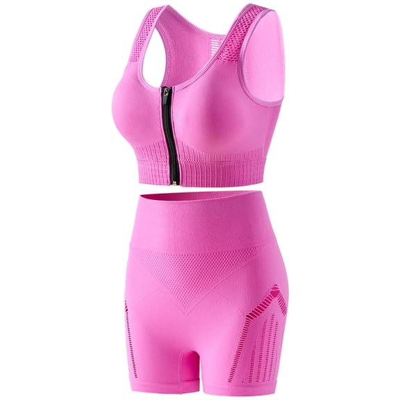 Sweatsuits Women 2 Piece Outfit Crew Neck Sleeveless Athletic Top and Shorts Summer Workout Sets Gym Clothes