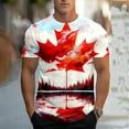 thumbnail image 4 of Wxolcjlv Men's T-Shirts Canada Day 3D Printed Oversized Short Sleeve Tee Tops Summer Fashion Casual Comfortable T Shirts, 4 of 4