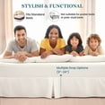 thumbnail image 5 of 550-TC Egyptian Cotton Dust Ruffle/Bed Skirt Queen Size 1-Pieces Split Corner Tailored Bed Skirt 14" Inch Drop Length White Solid, 5 of 6
