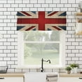 thumbnail image 4 of Curtains Valances, Vintage United Kingdom Flag Union Jack Flag British National Flags Rod Pocket Cafe Valance Short Window Curtains Valances for Kitchen, Bedroom, Living Room, 1 Panel, 54"X18", 4 of 5