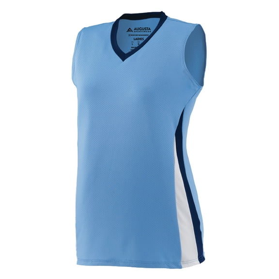 Augusta M Girls Tornado Jersey Columbia Blue/Navy/White 1356