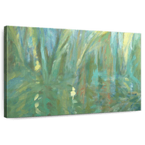 Elephant Stock Trade Winds Diptych Ii Wall Art - Horizontal Canvas Wall Art - Living Room Wall Decor - Abstract Canvas - Green And Blue Decor By Suzanne Wilkins - 30" x 20"